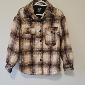 💛Streetwear Society Brown Plaid Jacket